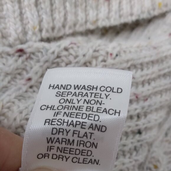 J Jill | Cotton Knit Cream Confetti Tunic Sweater | Size M - Picture 9 of 9